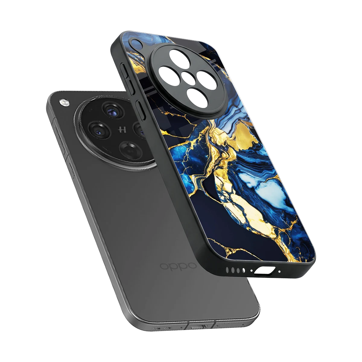 Shadowed Glow sleek oppo find x8 cover with tempered glass back and TPU edges