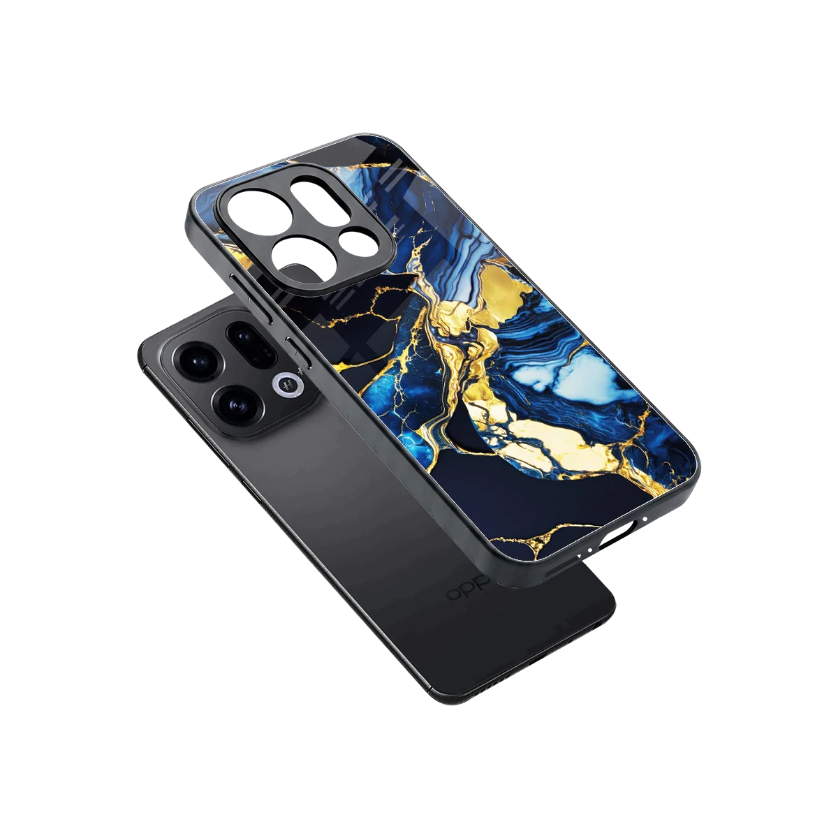 Shadowed Glow sleek oppo find x9 cover with tempered glass back and TPU edges