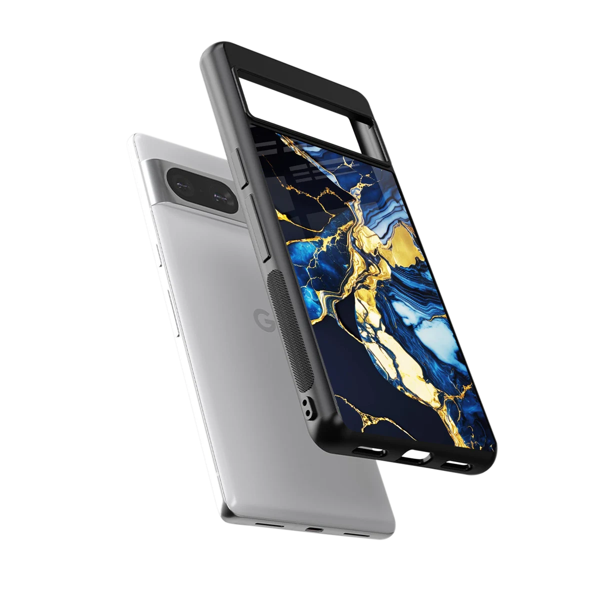 Shadowed Glow sleek google pixel 8 cover with tempered glass back and TPU edges