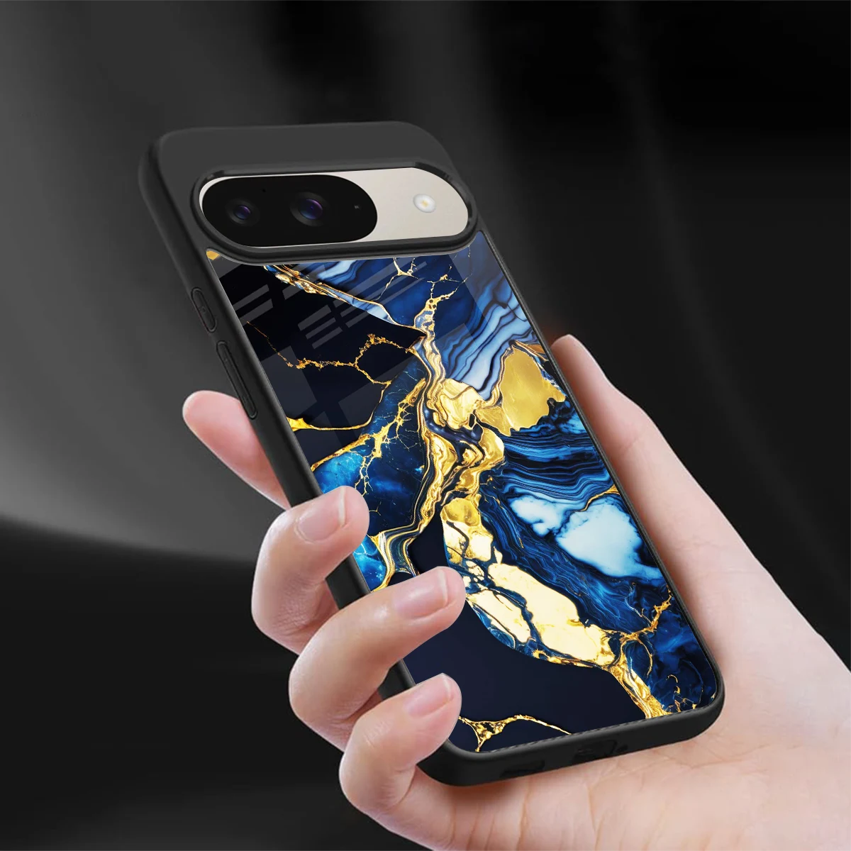 Shadowed Glow sleek google pixel 9 cover with tempered glass back and TPU edges