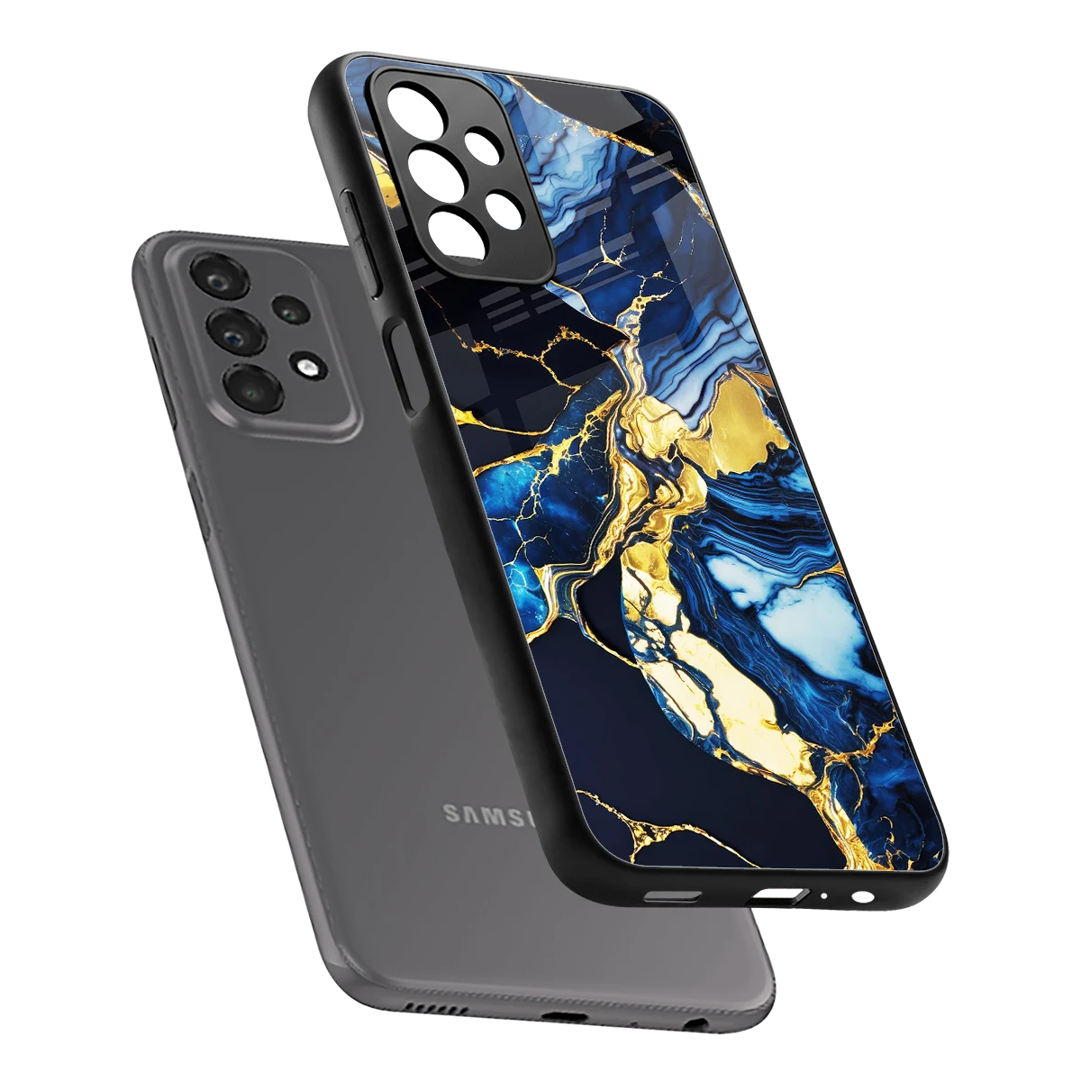 Shadowed Glow sleek samsung galaxy a23 cover with tempered glass back and TPU edges