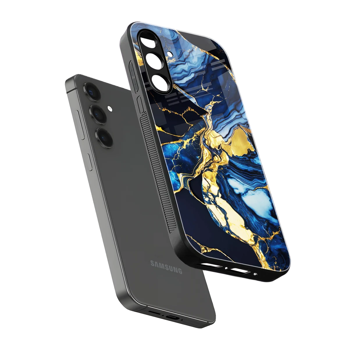 Shadowed Glow sleek samsung galaxy m34 5g cover with tempered glass back and TPU edges