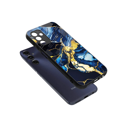 Shadowed Glow sleek samsung galaxy m14 5g cover with tempered glass back and TPU edges