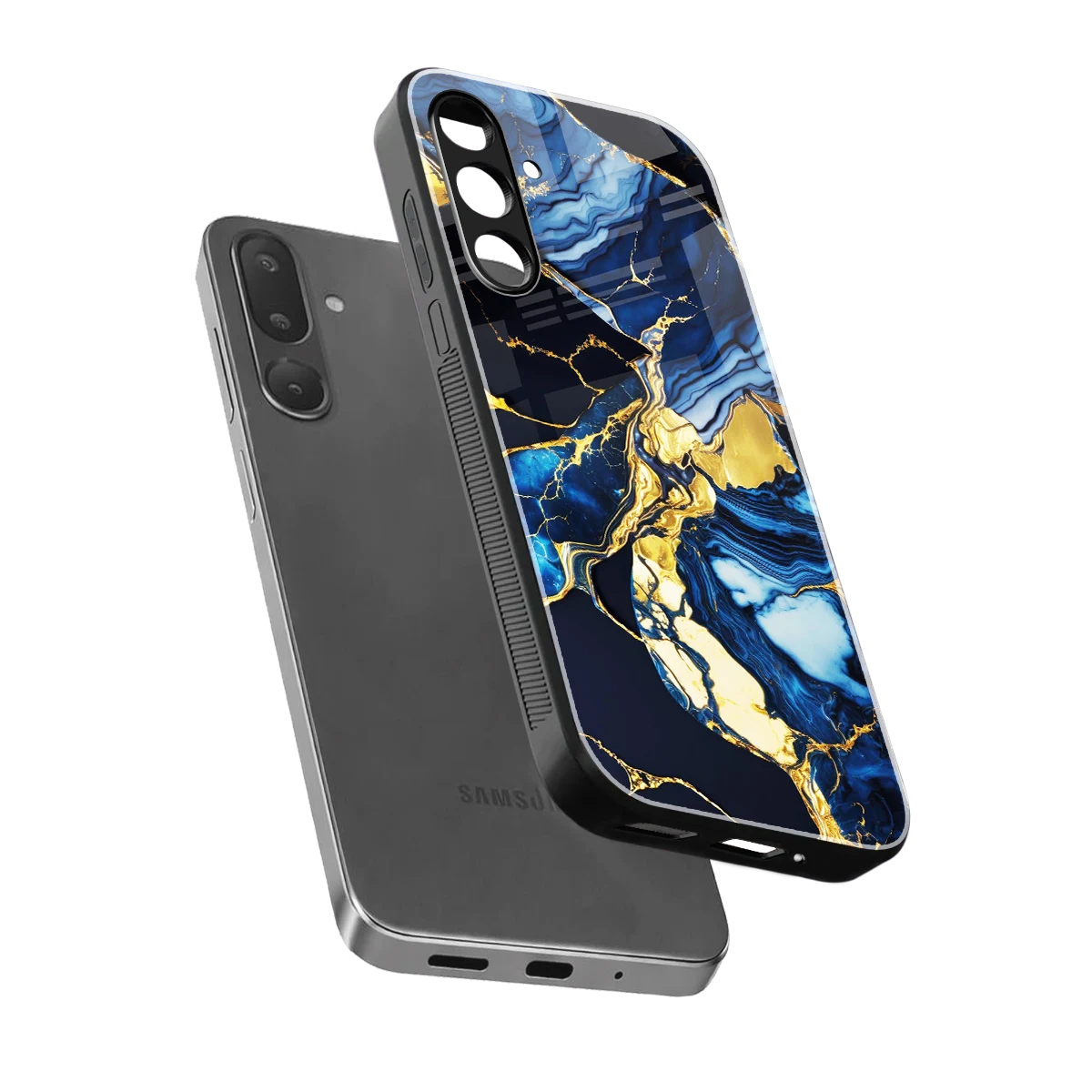 Shadowed Glow sleek samsung galaxy m56 5g cover with tempered glass back and TPU edges