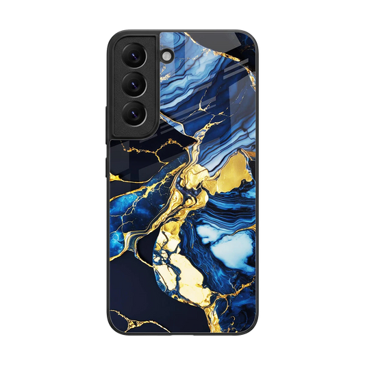 Shadowed Glow back phone cover | glass case for samsung galaxy s22