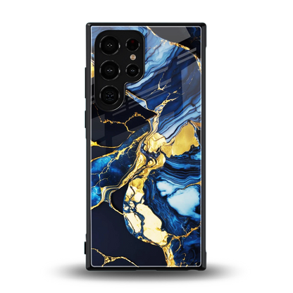 Shadowed Glow back phone cover | glass case for samsung galaxy s23 ultra