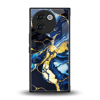 Shadowed Glow back phone cover | glass case for vivo v30e