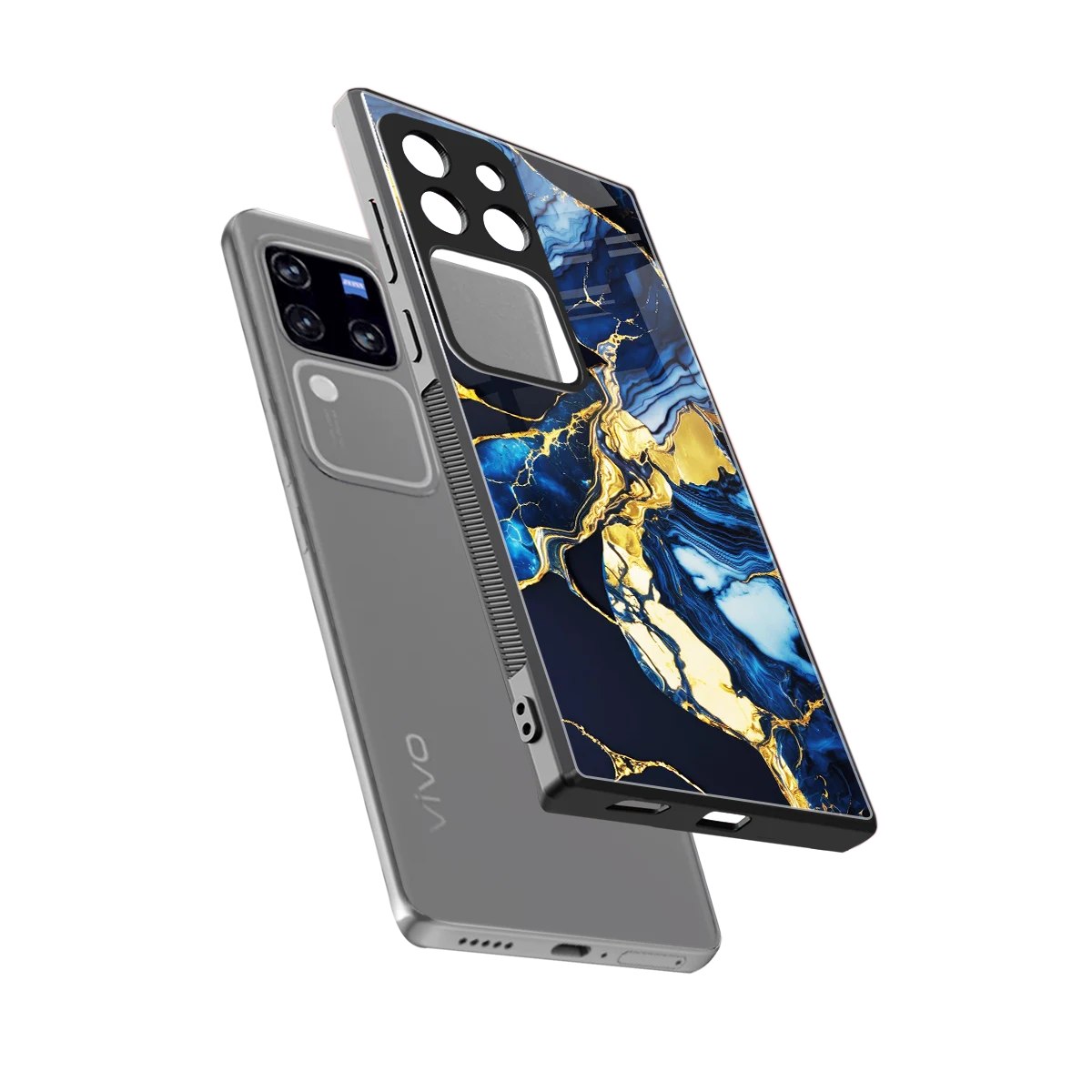 Shadowed Glow sleekvivo v30 pro cover with tempered glass back and TPU edges
