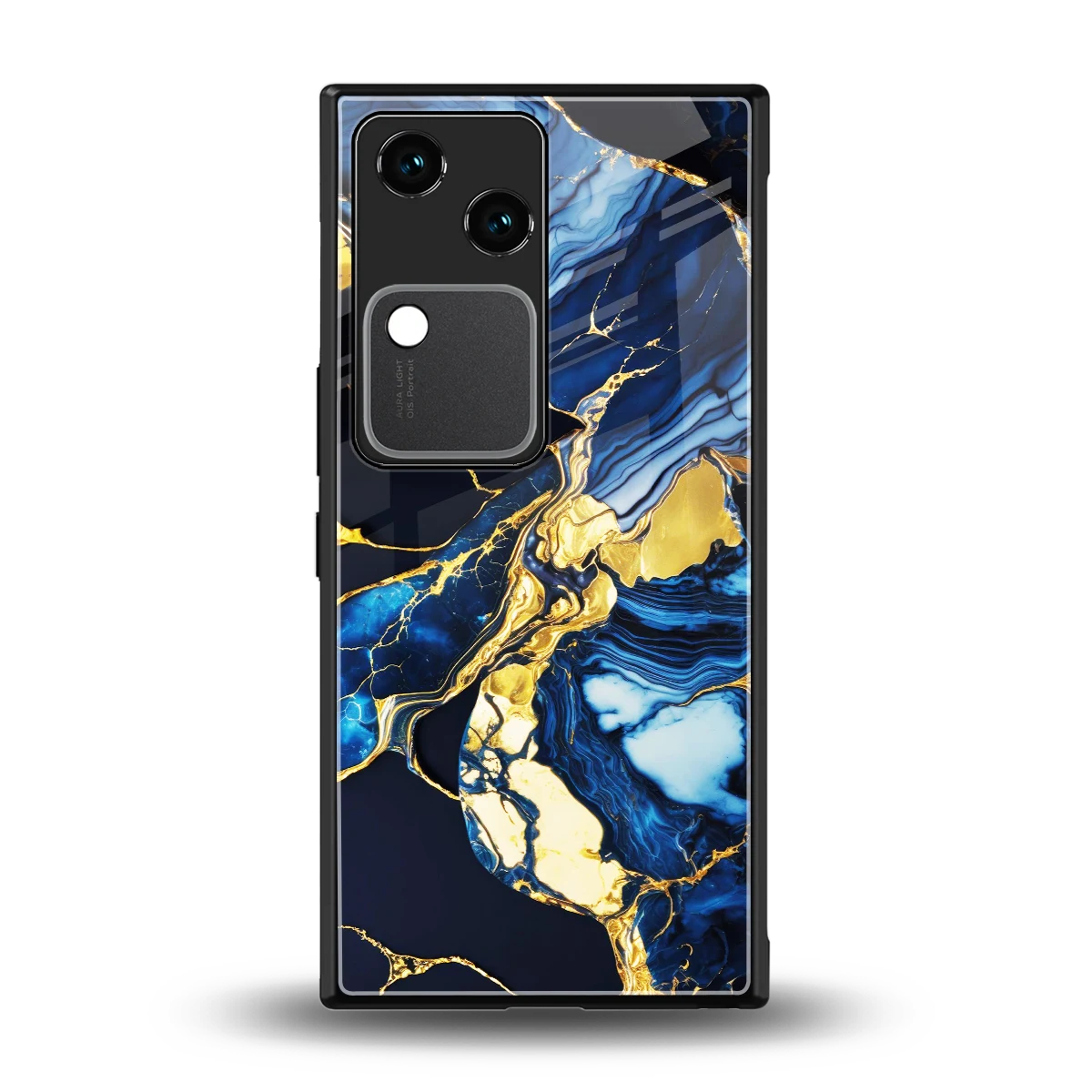 Shadowed Glow back phone cover | glass case for vivo v30