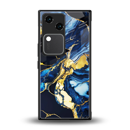 Shadowed Glow back phone cover | glass case for vivo v30