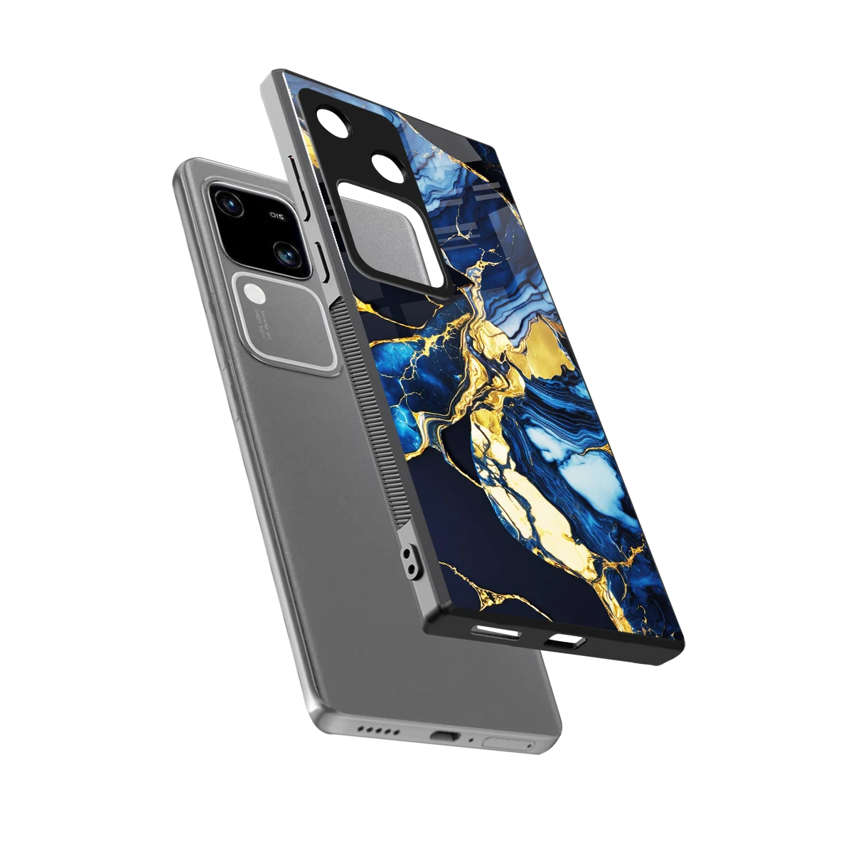 Shadowed Glow sleek vivo v30 cover with tempered glass back and TPU edges