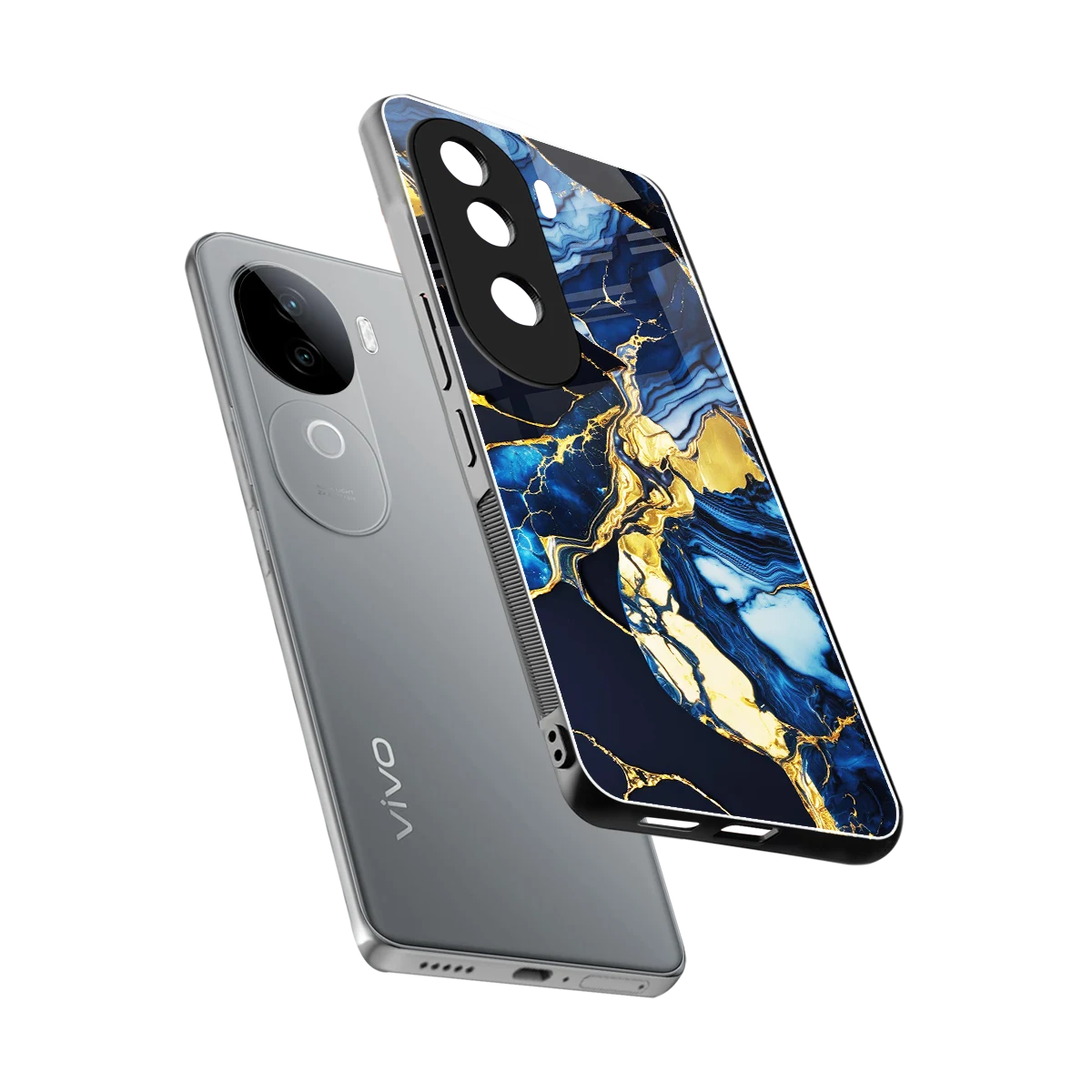 Shadowed Glow sleek vivo v40e cover with tempered glass back and TPU edges