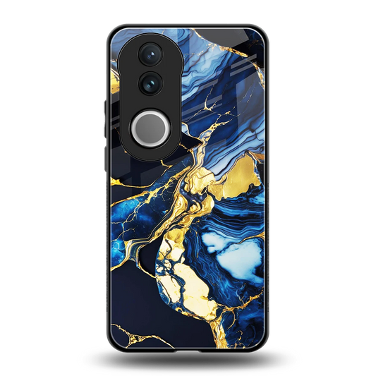 Shadowed Glow back phone cover | glass case for vivo v50