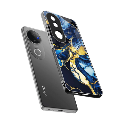 Shadowed Glow sleek vivo v50 cover with tempered glass back and TPU edges