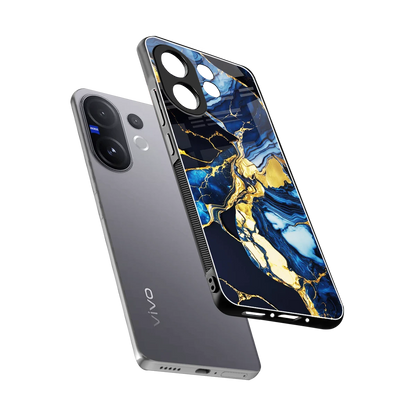 Shadowed Glow sleek vivo v60 cover with tempered glass back and TPU edges