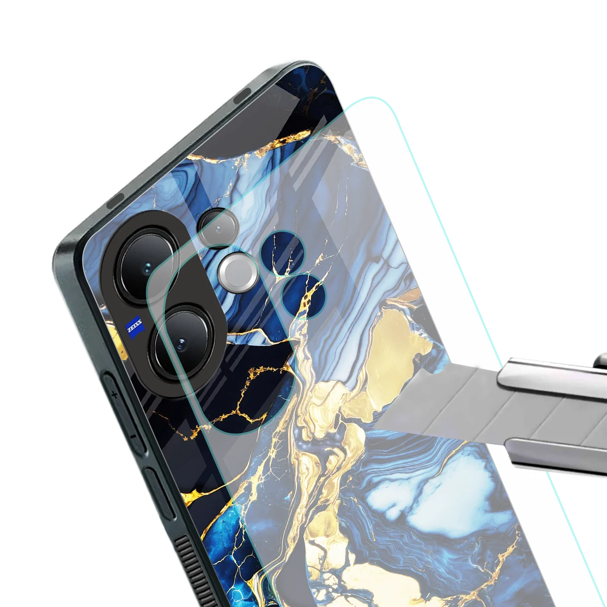Shadowed Glow stylish phone case for vivo v60 | glossy glass and slim fit