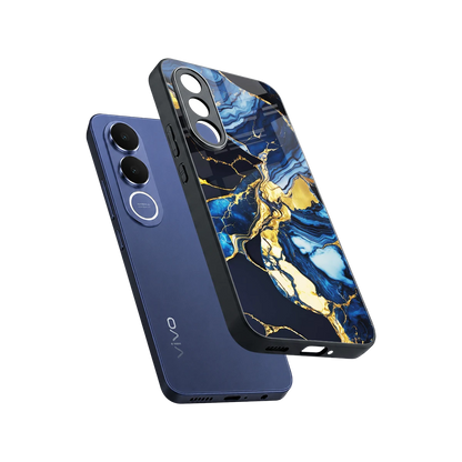 Shadowed Glow sleek vivo v70 fe cover with tempered glass back and TPU edges