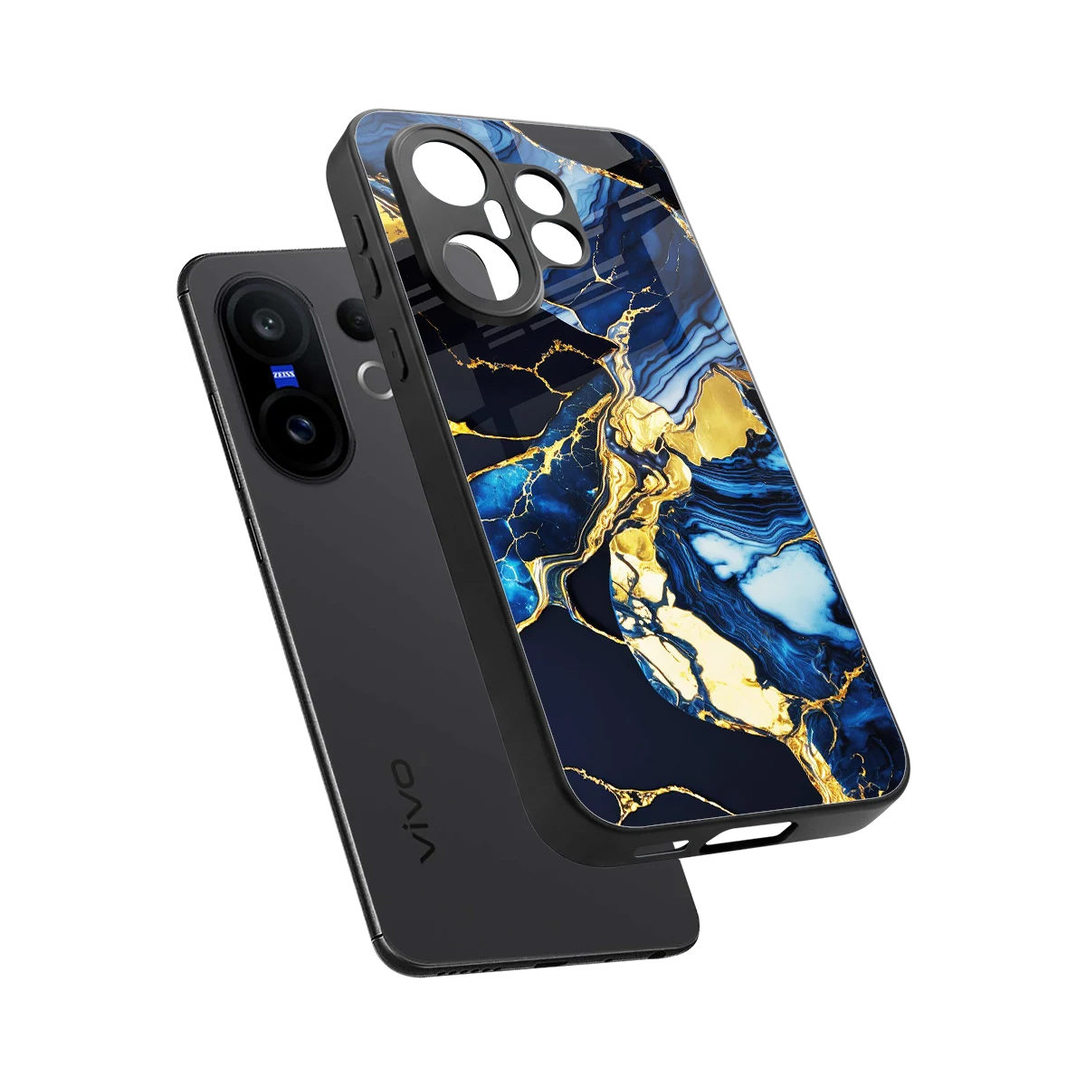 Shadowed Glow sleek vivo x200 fe cover with tempered glass back and TPU edges