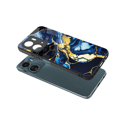 Shadowed Glow sleek vivo y16 cover with tempered glass back and TPU edges