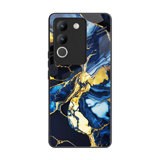 Shadowed Glow back phone cover | glass case for vivo y200 5g