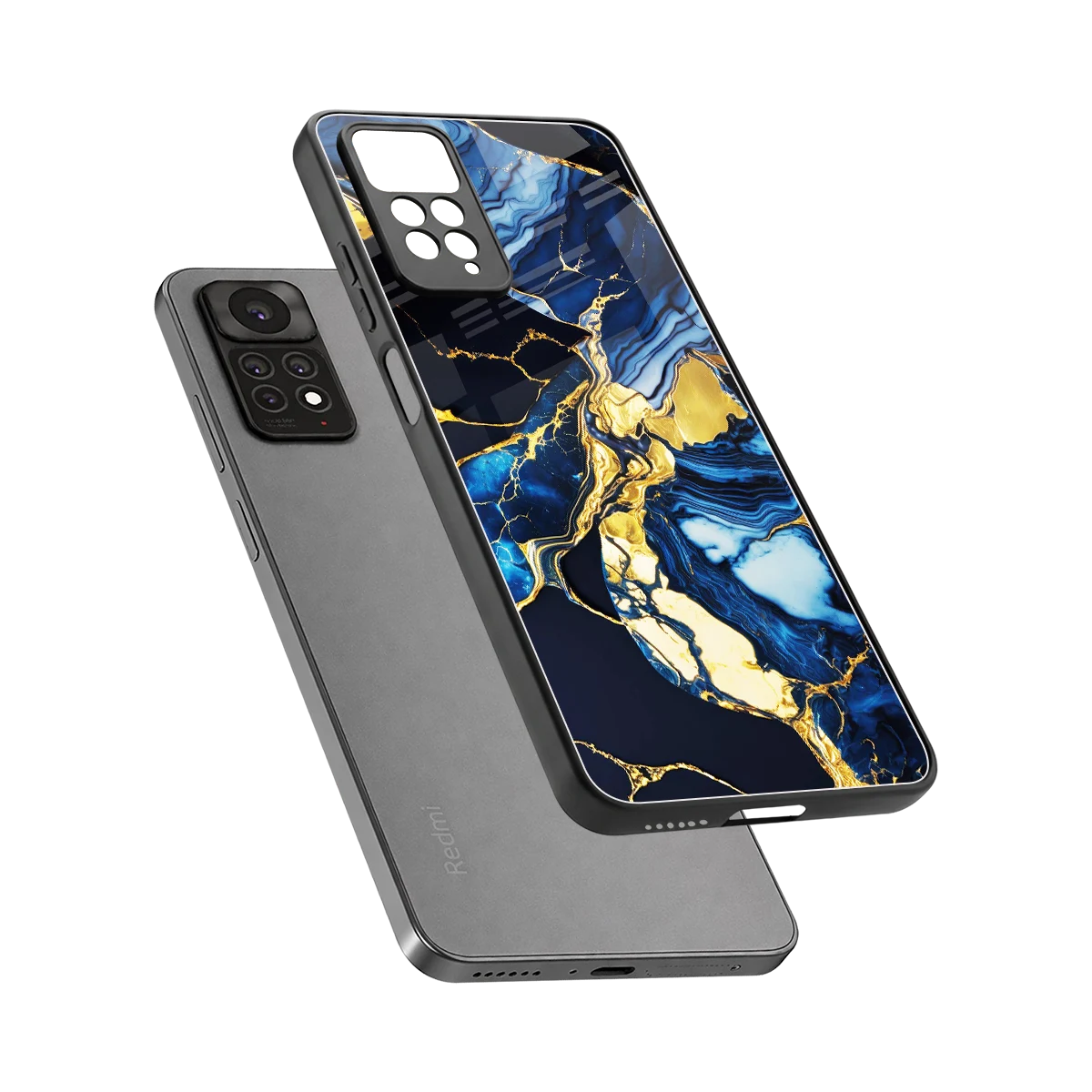 Shadowed Glow sleek redmi note 11 pro cover with tempered glass back and TPU edges
