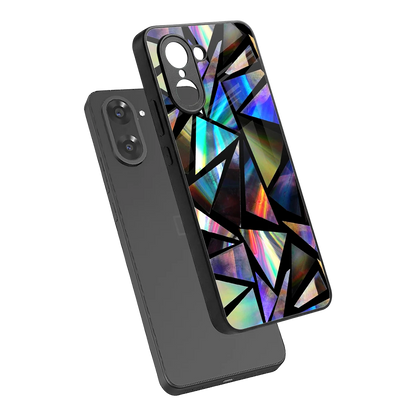 Shattered Luxe sleek oneplus nord ce5 5g cover with tempered glass back and TPU edges
