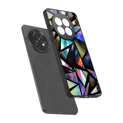 Shattered Luxe sleek oneplus 13 cover with tempered glass back and TPU edges