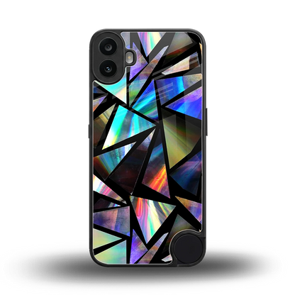 Shattered Luxe back phone cover | glass case for cmf nothing phone 1