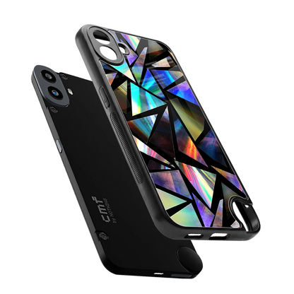 Shattered Luxe sleek cmf nothing phone 1 cover with tempered glass back and TPU edges