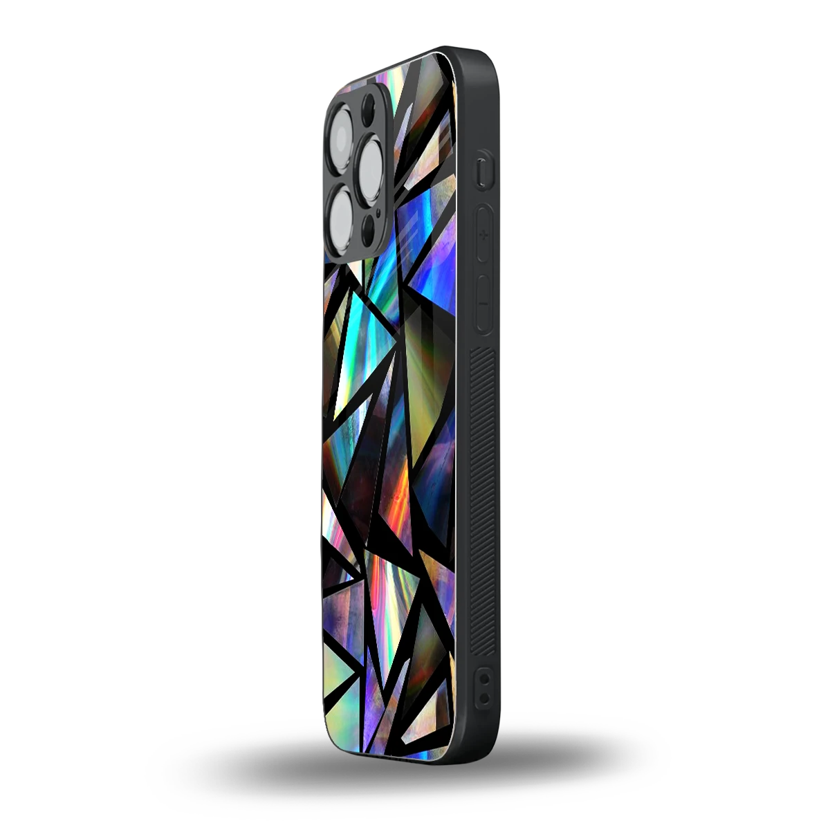 Shattered Luxe iphone 15 pro max mobile cover | shockproof glass phone case