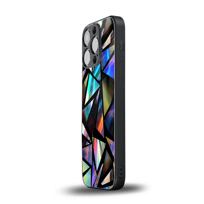Shattered Luxe iphone 15 pro mobile cover | shockproof glass phone case