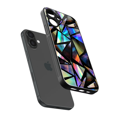 Shattered Luxe sleek iphone 16 plus cover with tempered glass back and TPU edges