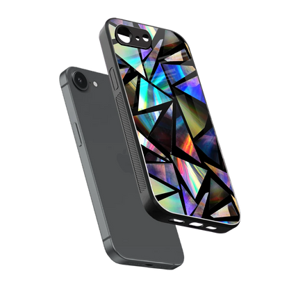 Shattered Luxe sleek iphone 16e cover with tempered glass back and TPU edges