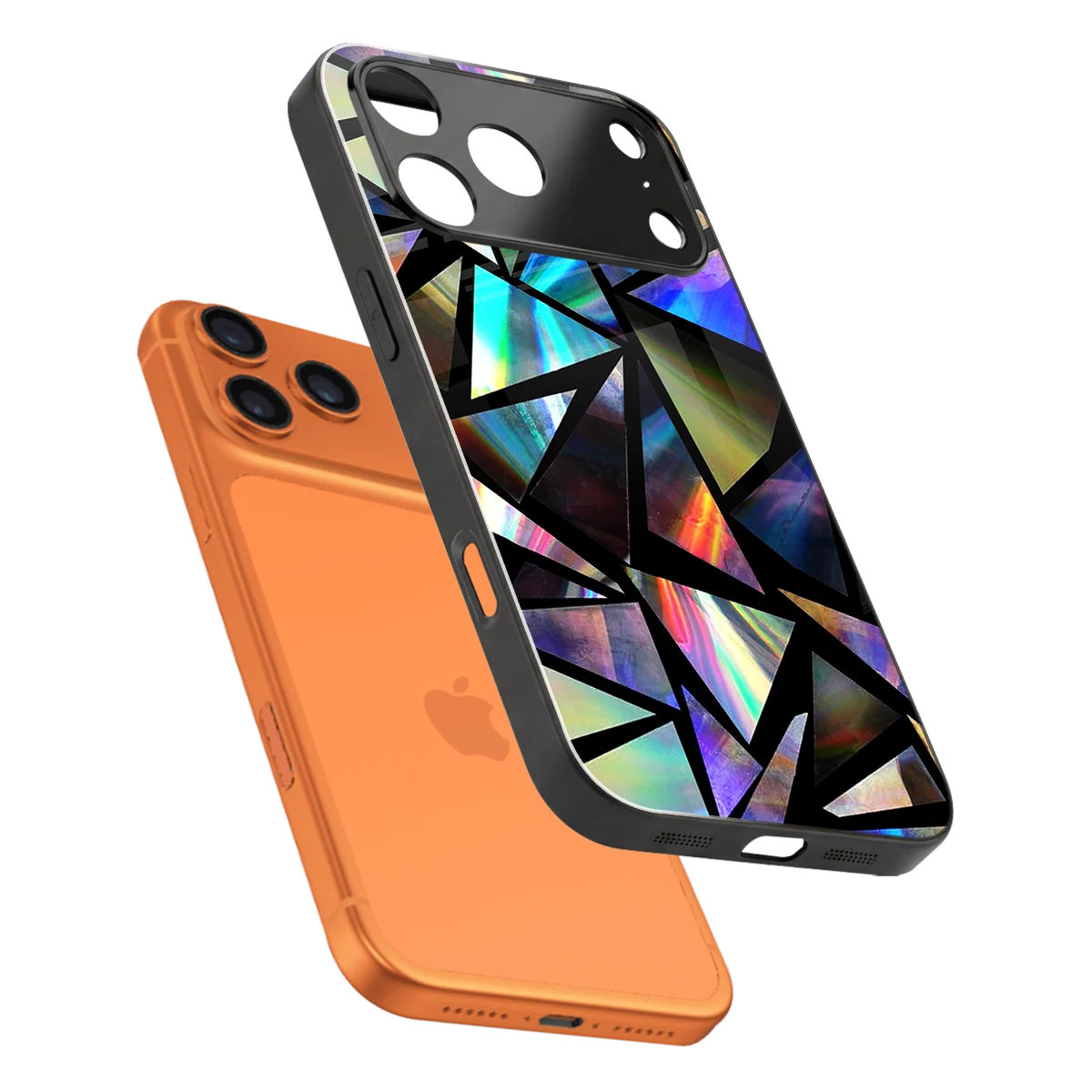 Shattered Luxe sleek iphone 17 pro cover with tempered glass back and TPU edges