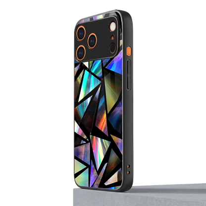 Shattered Luxe iphone 17 pro mobile cover | shockproof glass phone case