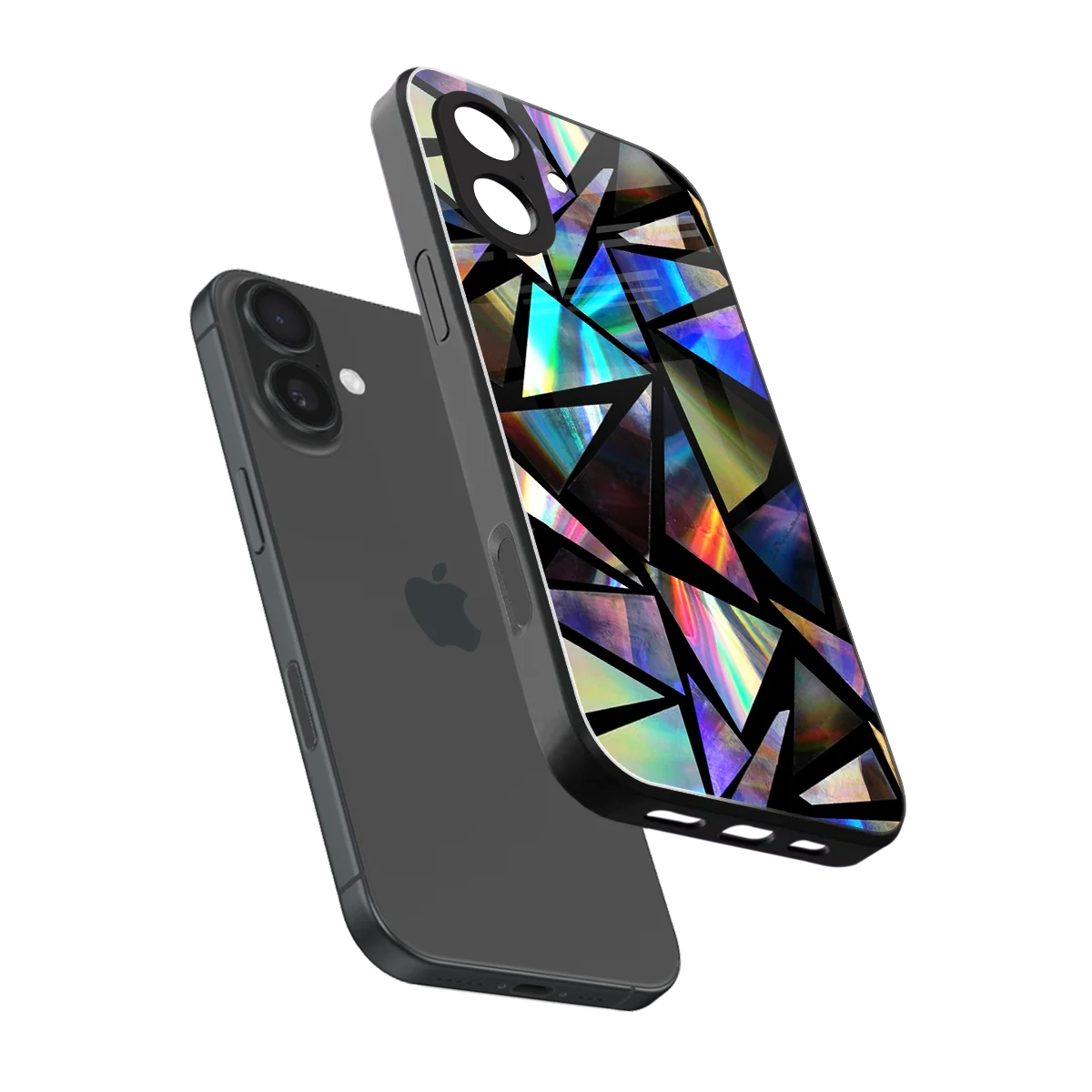 Shattered Luxe sleek iphone 17 cover with tempered glass back and TPU edges