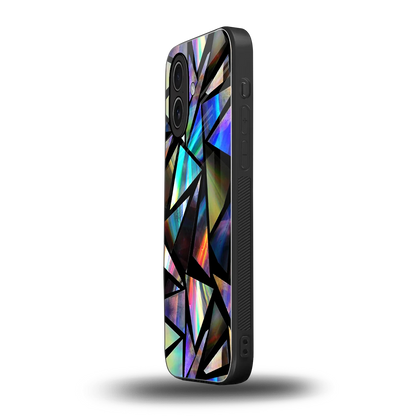 Shattered Luxe iphone 17 mobile cover | shockproof glass phone case