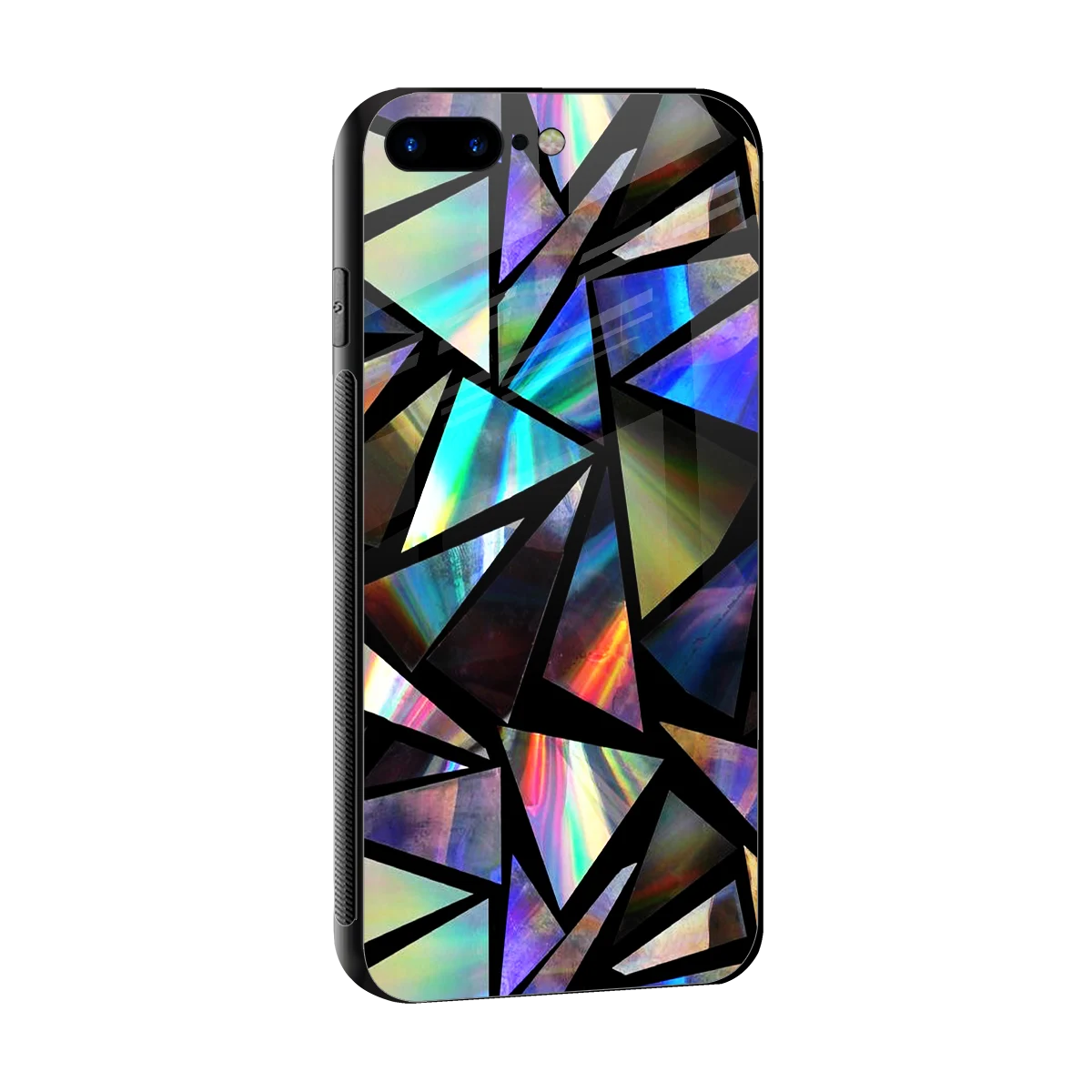 Shattered Luxe sleek iphone 8 plus cover with tempered glass back and TPU edges