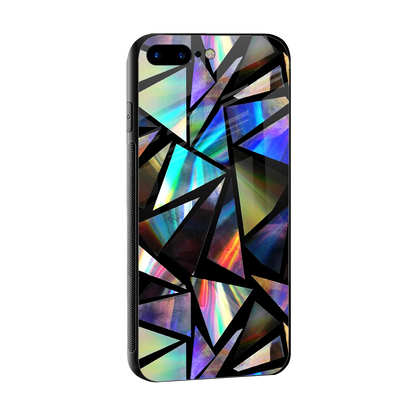 Shattered Luxe sleek iphone 8 plus cover with tempered glass back and TPU edges
