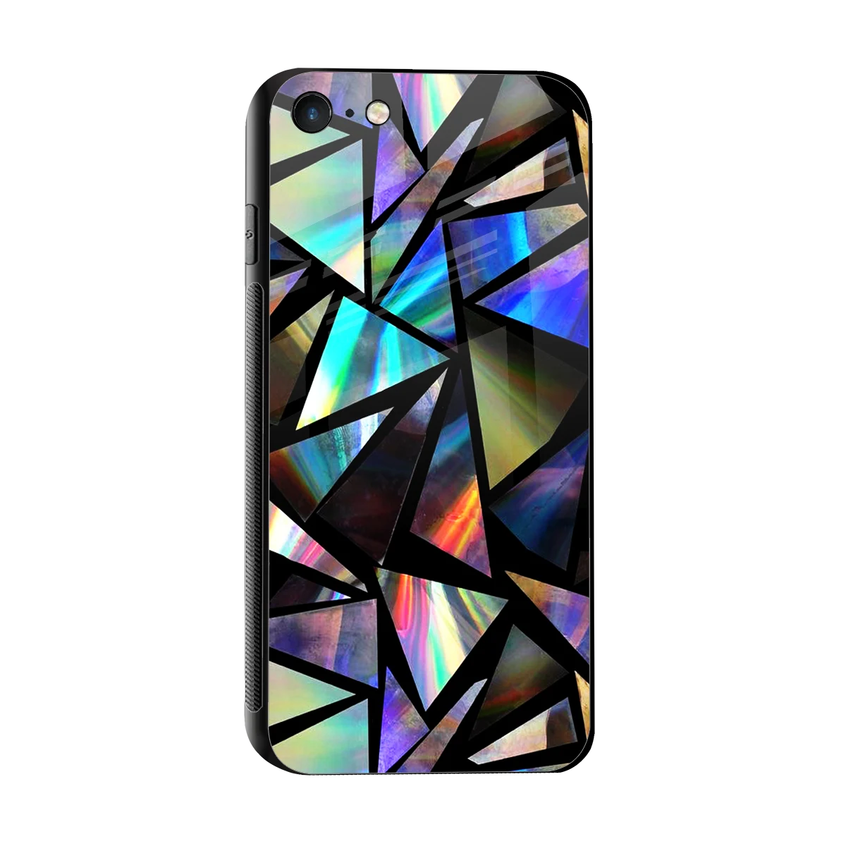 Shattered Luxe sleek iphone 7 cover with tempered glass back and TPU edges