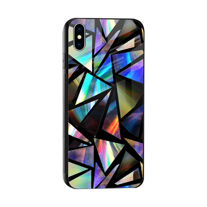 Shattered Luxe sleek iphone xs max cover with tempered glass back and TPU edges