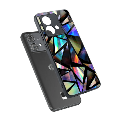 Shattered Luxe sleek motorola edge 40 neo 5g cover with tempered glass back and TPU edges