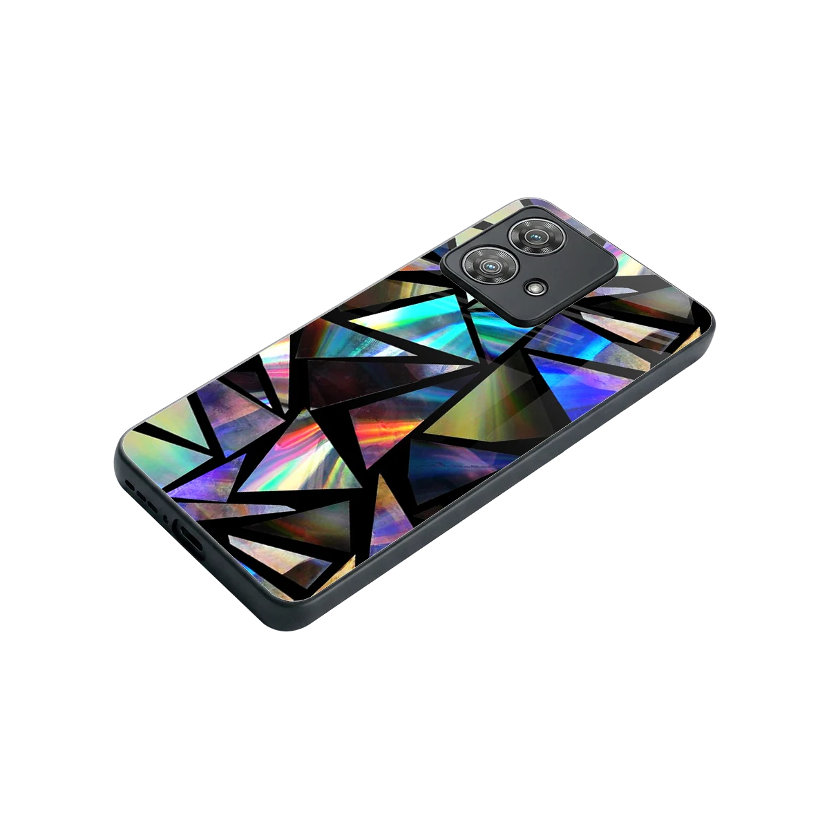 Shattered Luxe stylish phone case for motorola edge 40 neo 5g | glossy glass and slim fit
