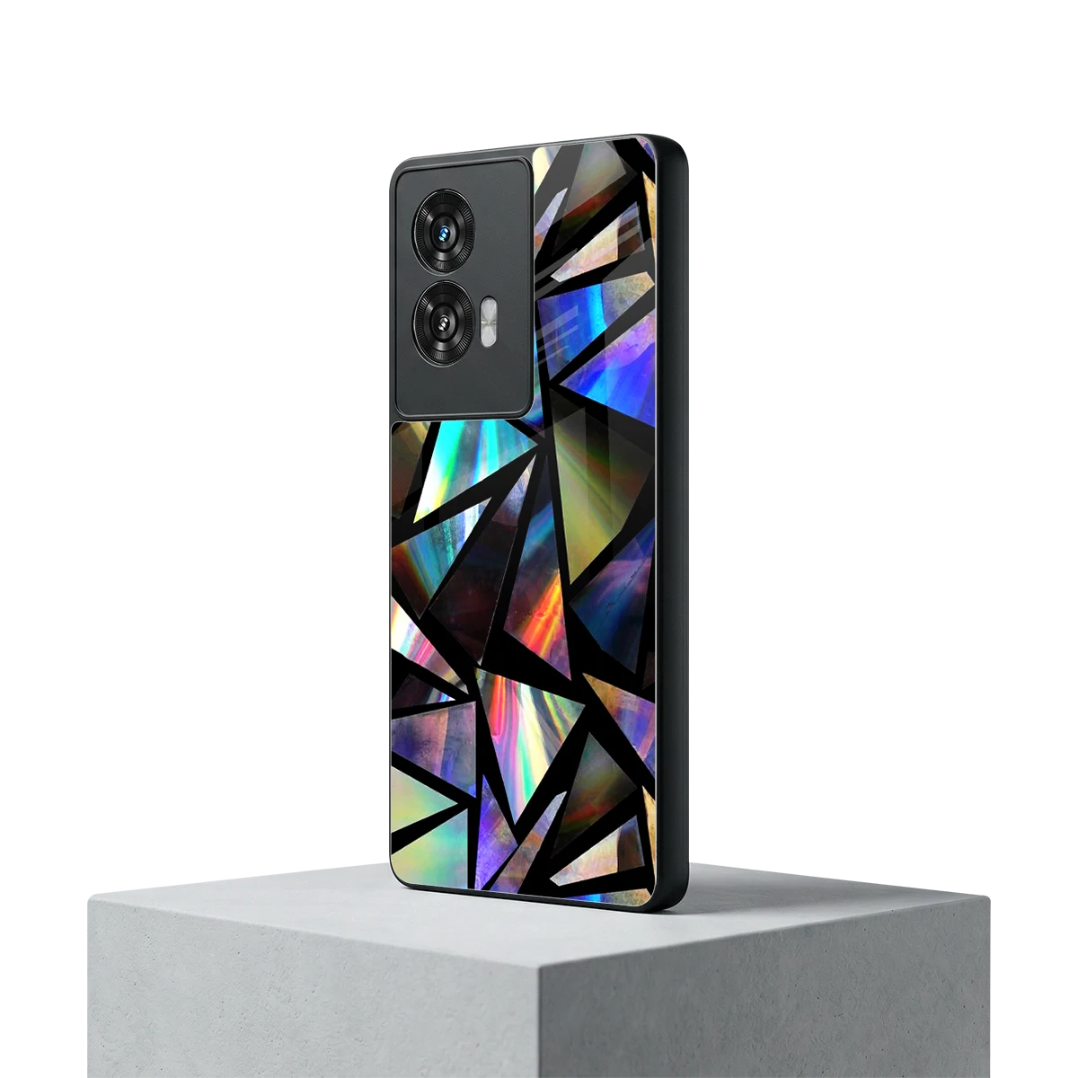 Shattered Luxe motorola edge 50 fusion mobile cover | shockproof glass phone case