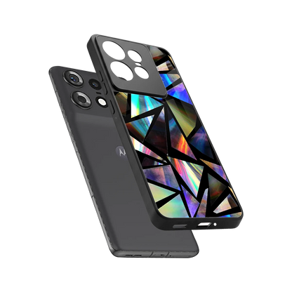 Shattered Luxe sleek motorola edge 50 pro cover with tempered glass back and TPU edges