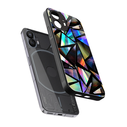 Shattered Luxe sleek nothing phone 2 cover with tempered glass back and TPU edges