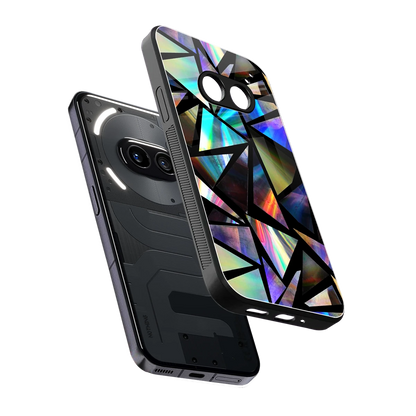 Shattered Luxe sleek nothing phone 2a cover with tempered glass back and TPU edges