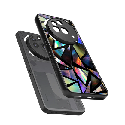 Shattered Luxe sleek nothing phone 3a pro cover with tempered glass back and TPU edges