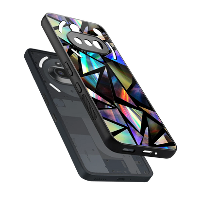 Shattered Luxe sleek nothing phone 3a cover with tempered glass back and TPU edges
