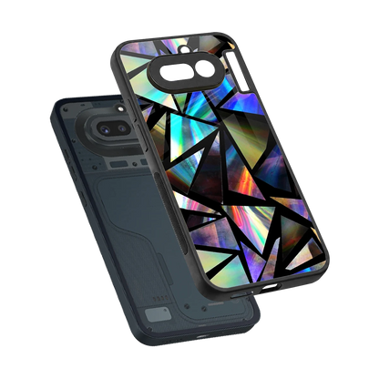 Shattered Luxe sleek nothing phone 4a cover with tempered glass back and TPU edges
